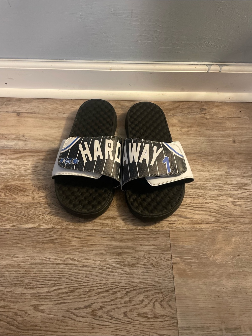 Orlando Magic penny Hardaway Black Slide Sandals size 11